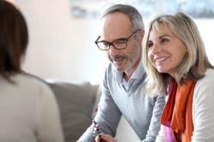Image of couple discussing inheritance tax planning in Whitchurch